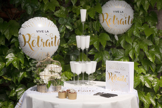 Superior Long-Lasting 17.5" White Foil Balloon for Retirement Party Decorations