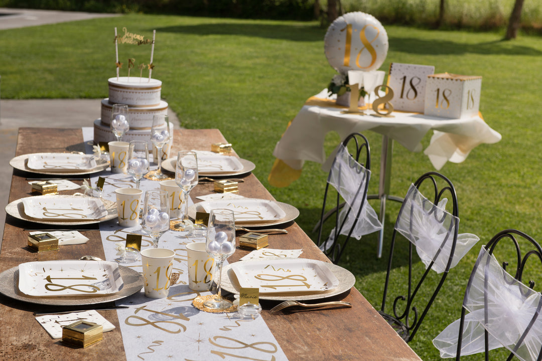 80th Birthday Gold Party Supplies Bundle - Effortless Celebration!