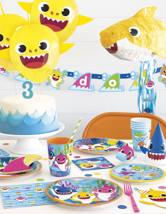 Verre en Carton Baby Shark (8) - Plongez dans l'amusement avec Baby Shark et ses amis !