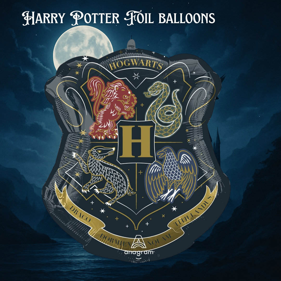 Harry Potter Themed Balloon Bouquet: Set of 5 Foil Balloons
