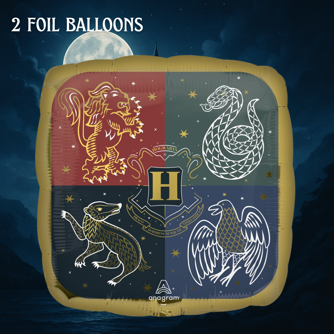Harry Potter Themed Balloon Bouquet: Set of 5 Foil Balloons