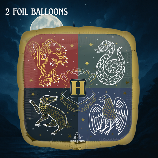 Harry Potter Themed Balloon Bouquet: Set of 5 Foil Balloons