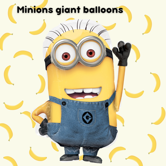 Minions Themed Balloon Bouquet: Set of 5 Foil Balloons