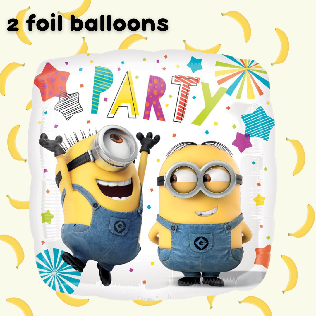 Minions Themed Balloon Bouquet: Set of 5 Foil Balloons