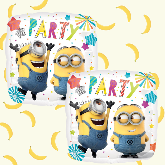 Minions Themed Balloon Bouquet: Set of 5 Foil Balloons