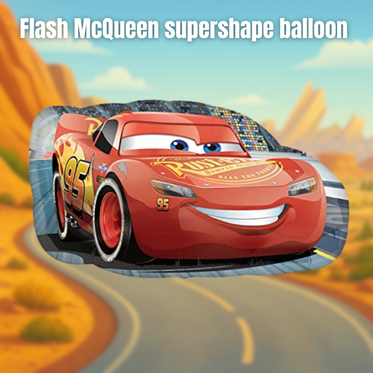 Cars 3 Lightning McQueen Balloon Bouquet: Set of 5 Foil Balloons