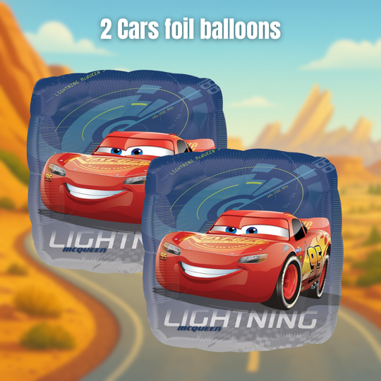 Cars 3 Lightning McQueen Balloon Bouquet: Set of 5 Foil Balloons