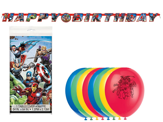 Avengers Ultimate Party Bundle: 10pcs Licensed Set, All-in-One Fun, Effortlessly Plan!