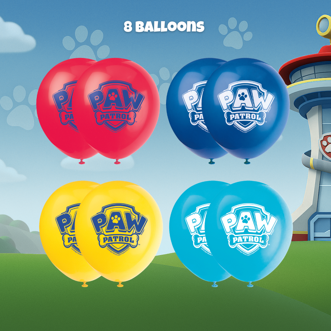Paw Patrol Ultimate Party Bundle - Tablecloth, Banner, Balloons - Official Collection for Effortless Planning!