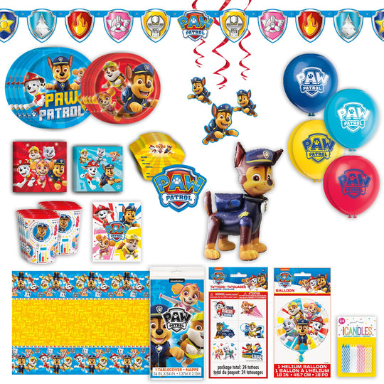 Paw Patrol Complete Party Bundle For 8 - Official Licensed, Unbeatable Value