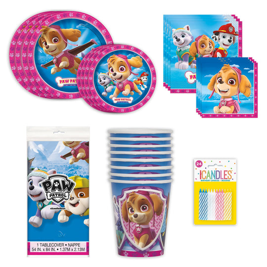 Prêt-à-Fêter Ultime Skye Paw Patrol - Ensemble complet pour 8 invités!