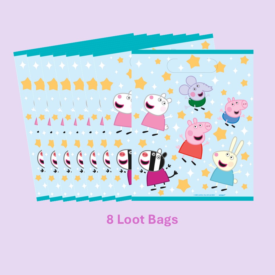 Peppa Pig Party Bundle: Stickers & Loot Bags for Effortless Celebrations