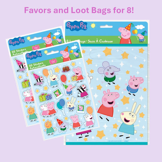 Peppa Pig Party Bundle: Stickers & Loot Bags for Effortless Celebrations