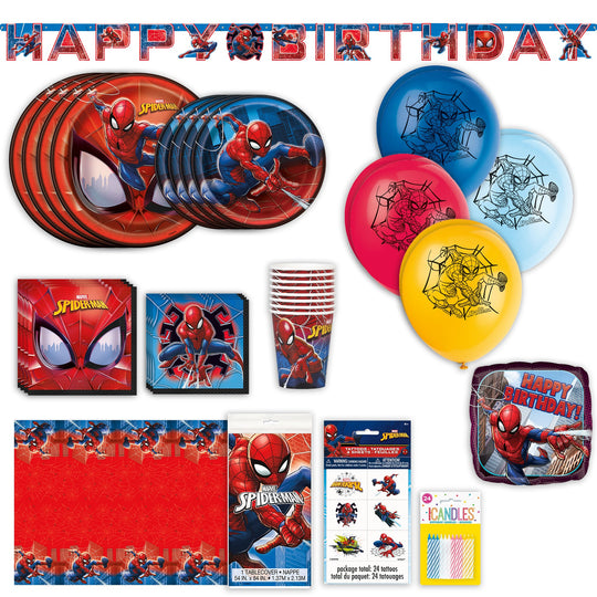 Spider-Man Ultimate Party Bundle - Full Party Solution - Effortlessly Turn Your Kids Birthday Into an Epic Adventure!