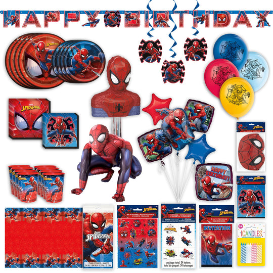 Ultimate Spider-Man Party Bundle: Complete Party Solution with Official Licensed Products for Endless Fun