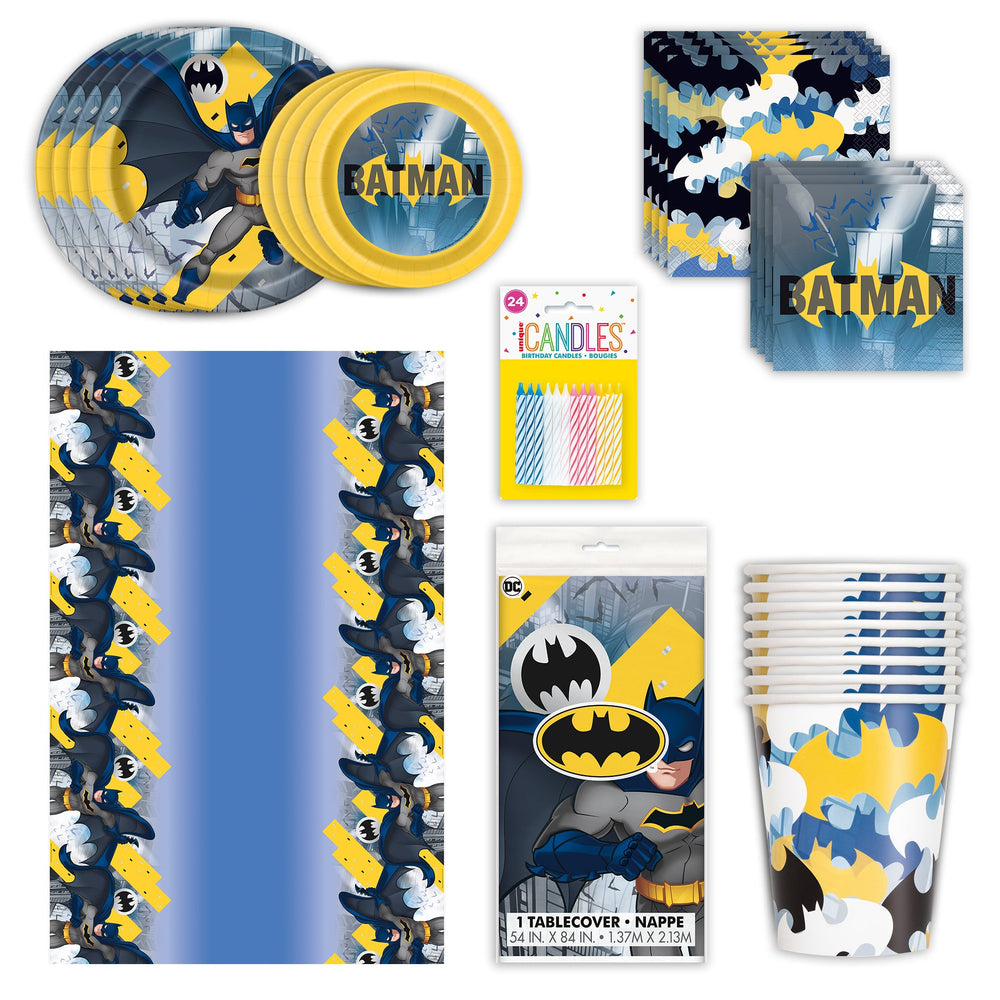 Batman Party Supplies Bundle for 8 - Official, Fun-filled & Value-packed!