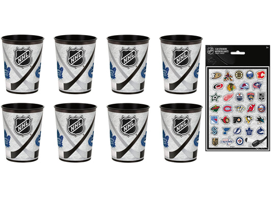 Ultimate NHL Party Bundle: 136-Item Pack for Instant Birthday Fun, Official Licensed