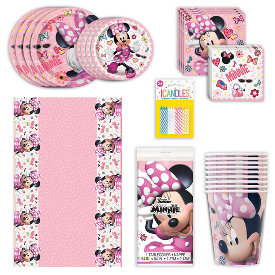 Minnie Mouse Party Bundle – Serves 8, Endless Fun with Official Disney Supplies