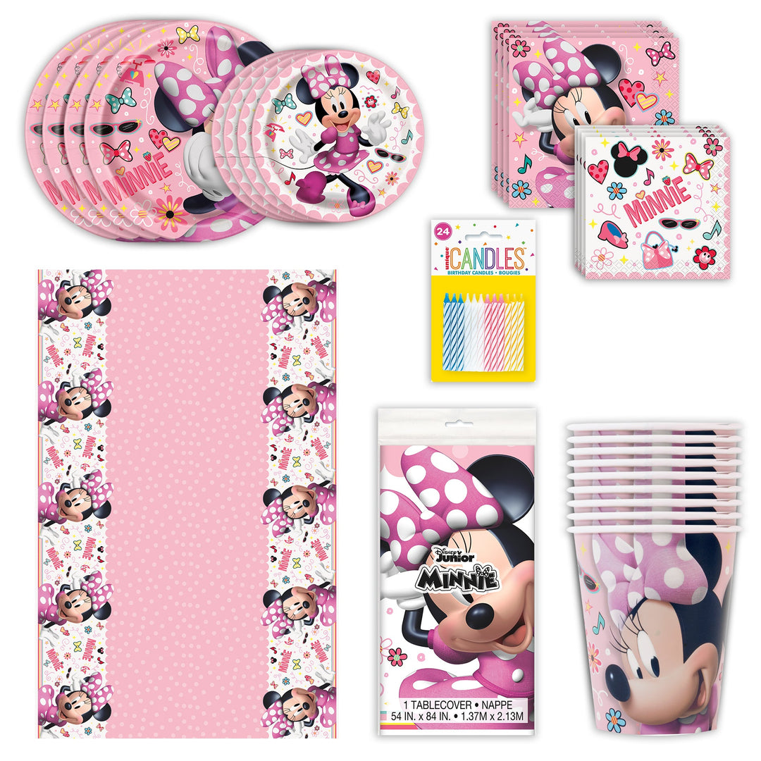 Minnie Mouse Party Bundle – Serves 8, Endless Fun with Official Disney Supplies