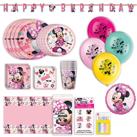 Pack Minnie Mouse: Tout-en-un pour Fête, Licencié Officiel pour Anniversaires