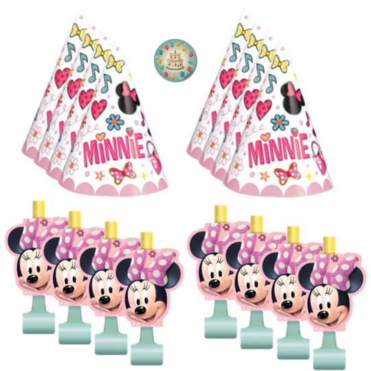 Minnie Mouse Party Bundle: Hats & Blowouts for Effortless Fun!
