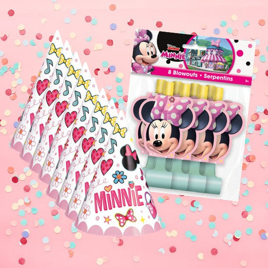 Minnie Mouse Party Bundle: Hats & Blowouts for Effortless Fun!