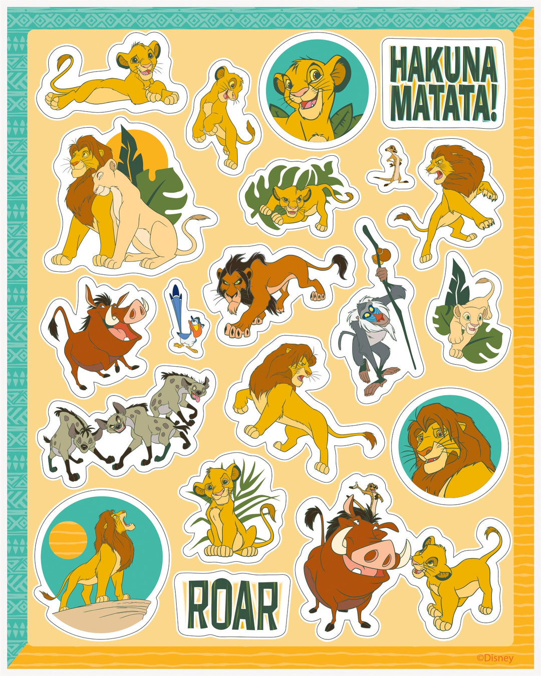 Lion King Party Bundle - 80 Stickers & 8 Loot Bags - Ultimate Fun!