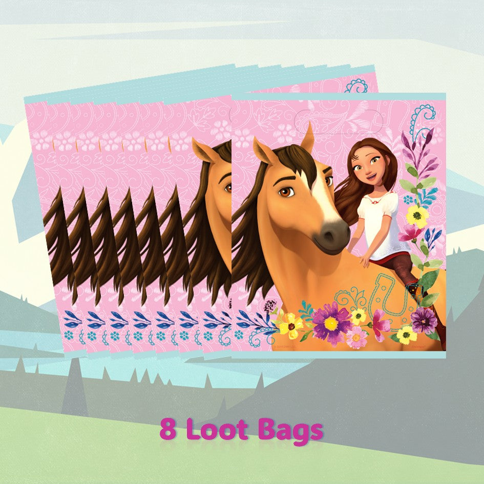 Spirit Riding Free Party Bundle - 80 Stickers & Loot Bags - Ultimate Fun!