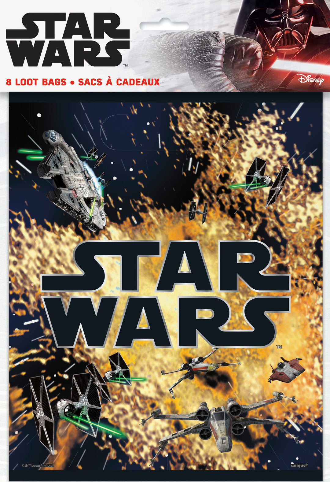 Star Wars Classic Party Bundle: 76 Stickers & 8 Loot Bags - Ultimate Celebration!