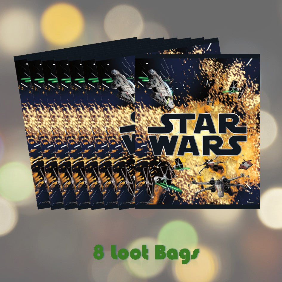 Star Wars Classic Party Bundle: 76 Stickers & 8 Loot Bags - Ultimate Celebration!