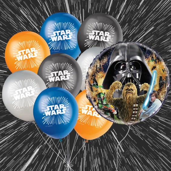 Classic Star Wars Party Bundle - 9 Official Supplies for Epic Fun!