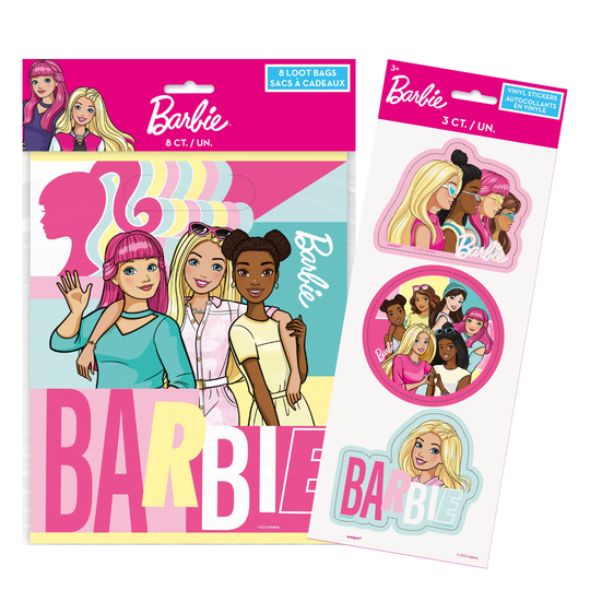 Barbie Party Bundle: Stickers & Loot Bags – The Ultimate Fun Solution!