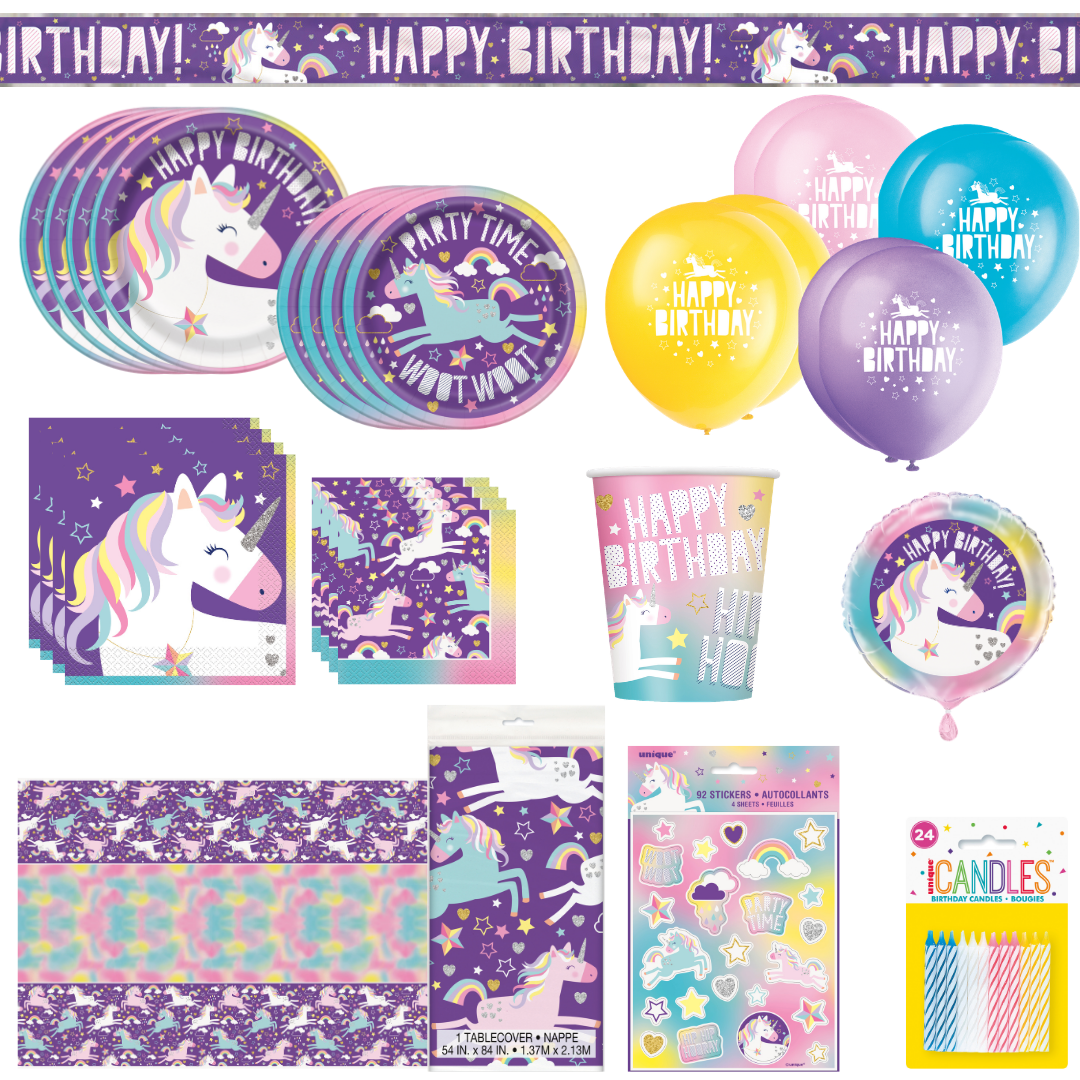 Unicorn Party Bundle: 99 Deluxe Supplies for Magical Celebrations!