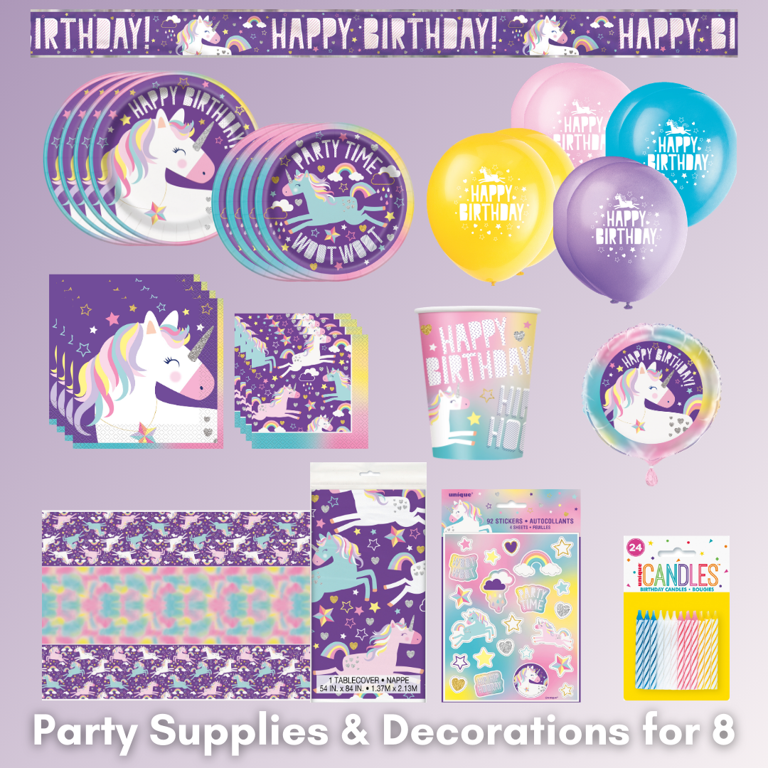Unicorn Party Bundle: 99 Deluxe Supplies for Magical Celebrations!