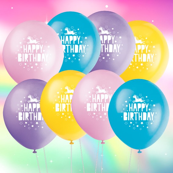 Unicorn Party Bundle: Foil & Latex Balloons - Instant Joy in One Box!