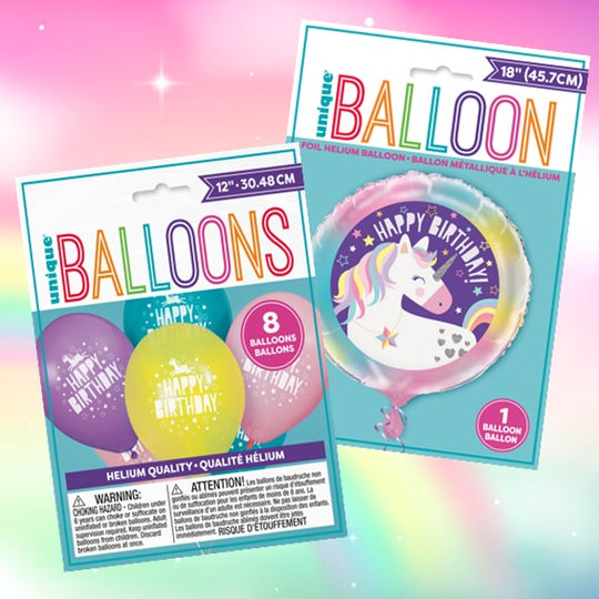 Unicorn Party Bundle: Foil & Latex Balloons - Instant Joy in One Box!