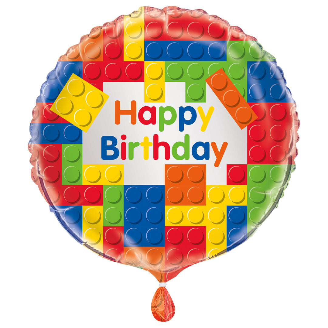 Blocks Party Bundle: Balloons & Foil for Effortless Birthday Joy!