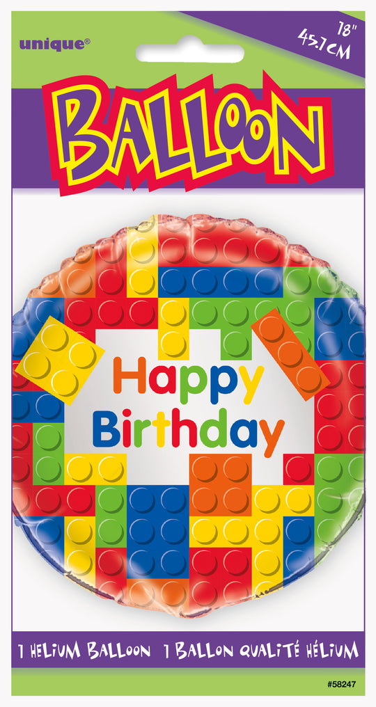 Blocks Party Bundle: Balloons & Foil for Effortless Birthday Joy!