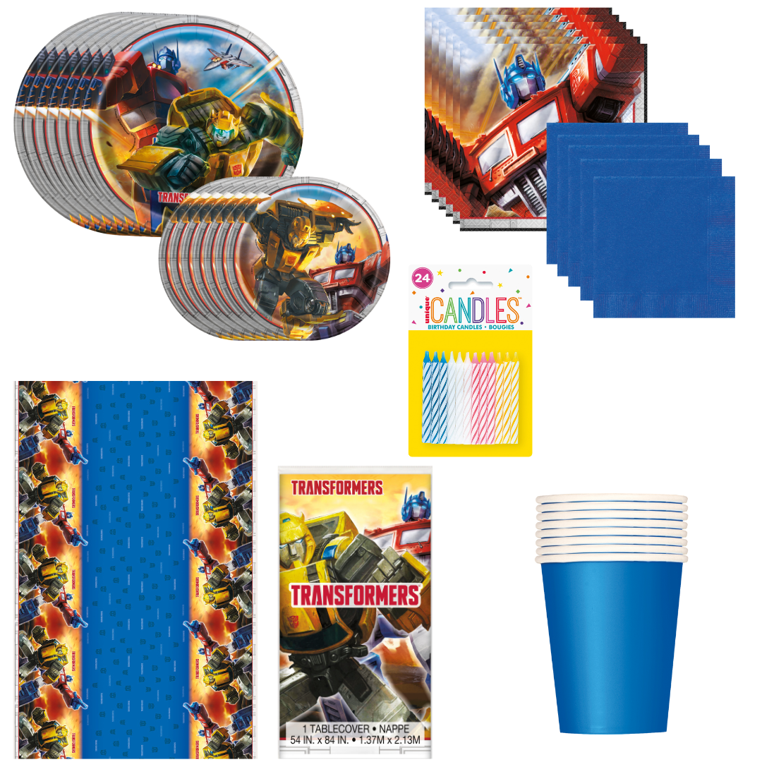Transformers Party Bundle: Plates, Napkins & More - Ultimate Fun!