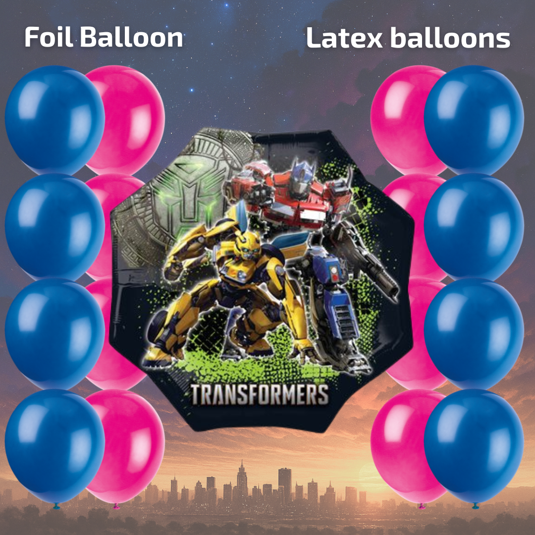Transformers Party Bundle: Balloons & Unbeatable Joy - Instant Fun!