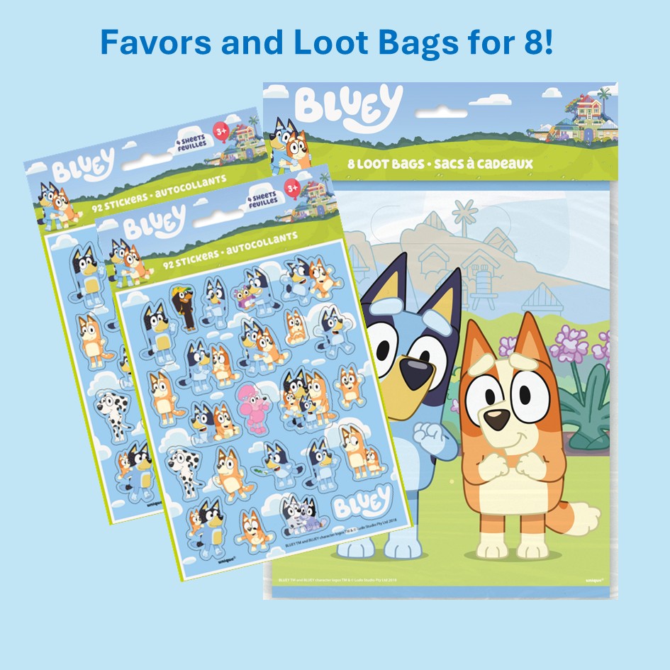 Bluey Party Supplies Bundle: Unbeatable Fun for Birthday Celebrations!