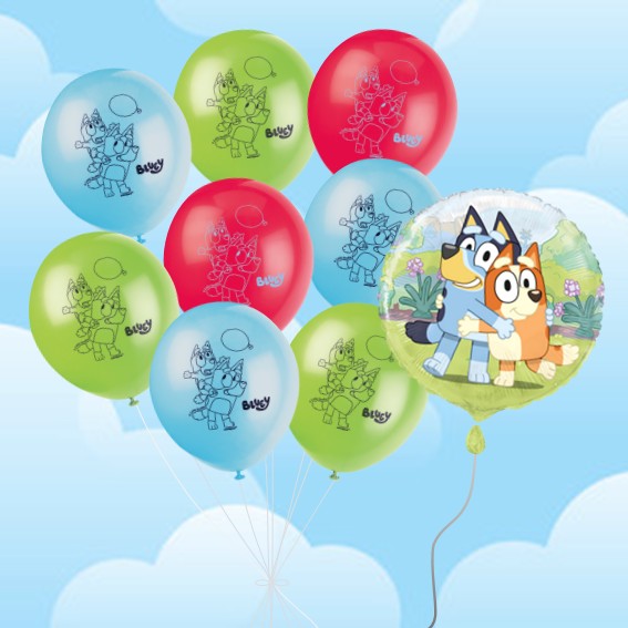Bluey Birthday Party Bundle - Foil & Latex Balloons - Ultimate Fun Package!