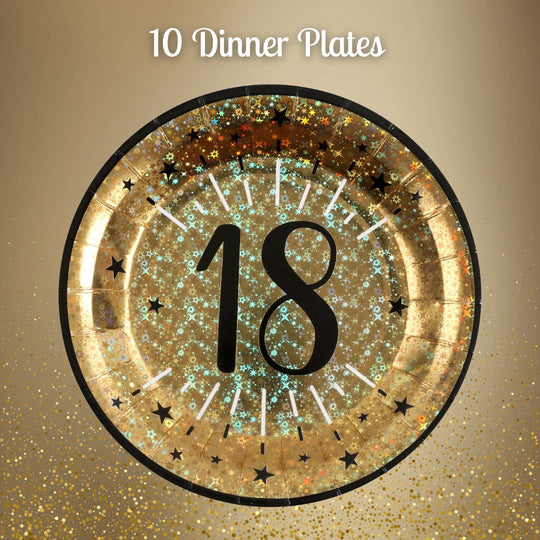 18th Birthday Shining Gold Party Bundle - Effortless Celebration Awaits!