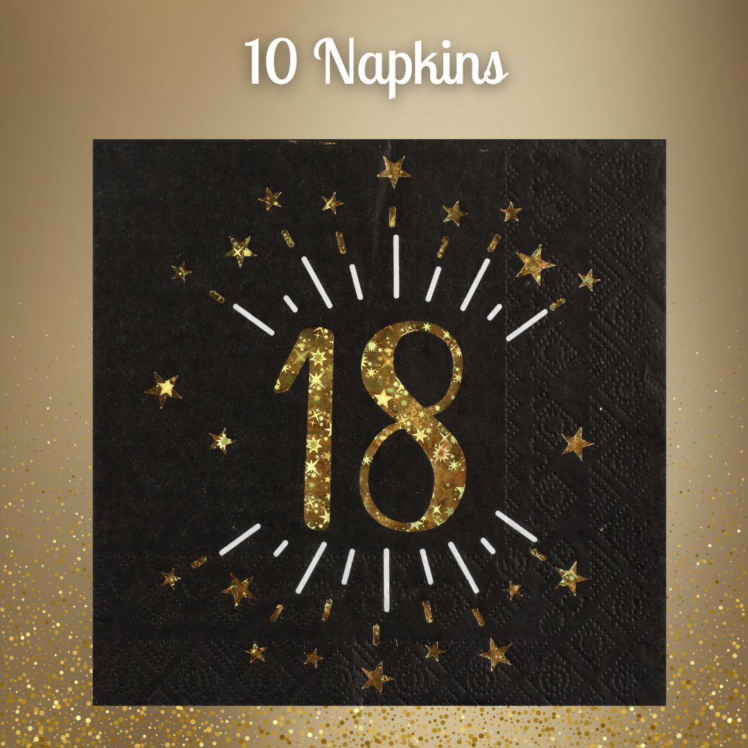 18th Birthday Shining Gold Party Bundle - Effortless Celebration Awaits!