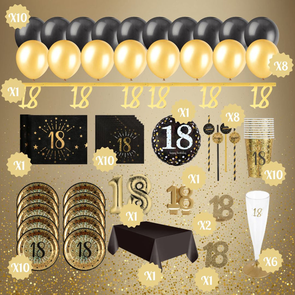 Glamourous 18th Birthday Party Bundle - Effortless Celebration Awaits!