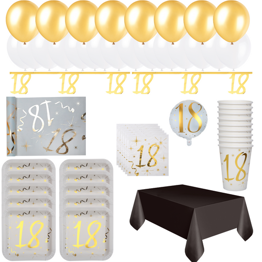 Gold 18th Birthday Party Bundle: Ultimate Celebration Solution!