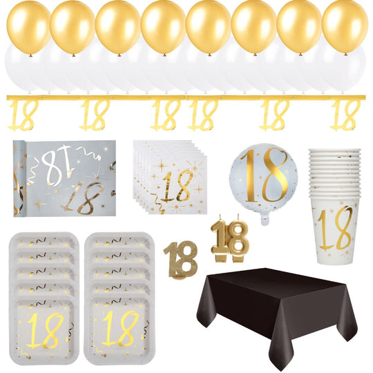18th Birthday Gold Party Bundle - Effortless Celebration Awaits!