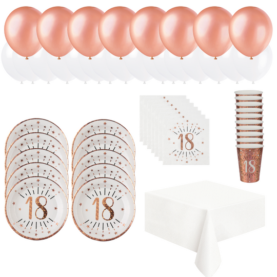 Rose Gold 18th Birthday Bundle - Effortless Party Planning Awaits!
