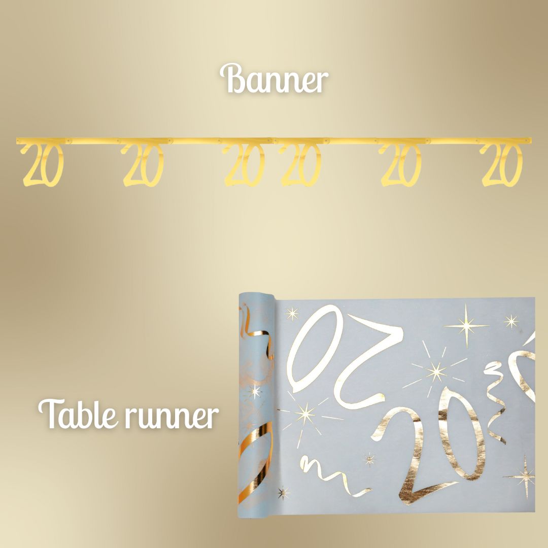20th Birthday Gold Party Bundle - Effortless Celebration Awaits!