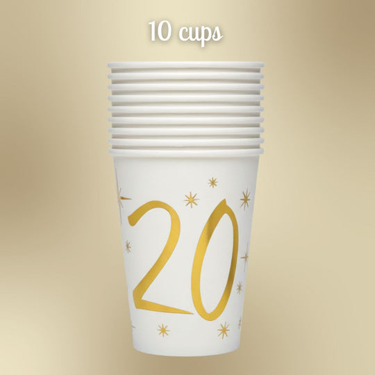 20th Birthday Gold Party Bundle - All You Need for Effortless Celebration!